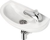 Plieger Compact Fountain WC - Set - Fontaine 42 x 22 cm avec robinet et siphon pour fontaine - Céramique - Blanc
