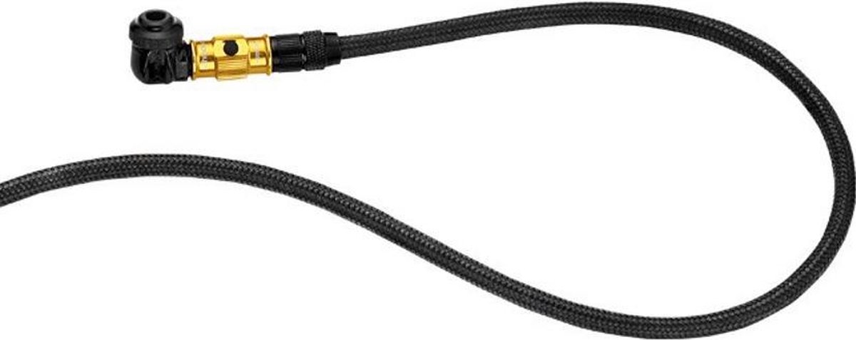 Lezyne ABS Gevlochten vloerpomp slang - Geschikt voor alle standaard hogedruk vloerpompen - Goud/Zwart