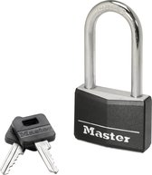 Master Lock hangslot 40mm massief aluminium zwart + 51mm beugel