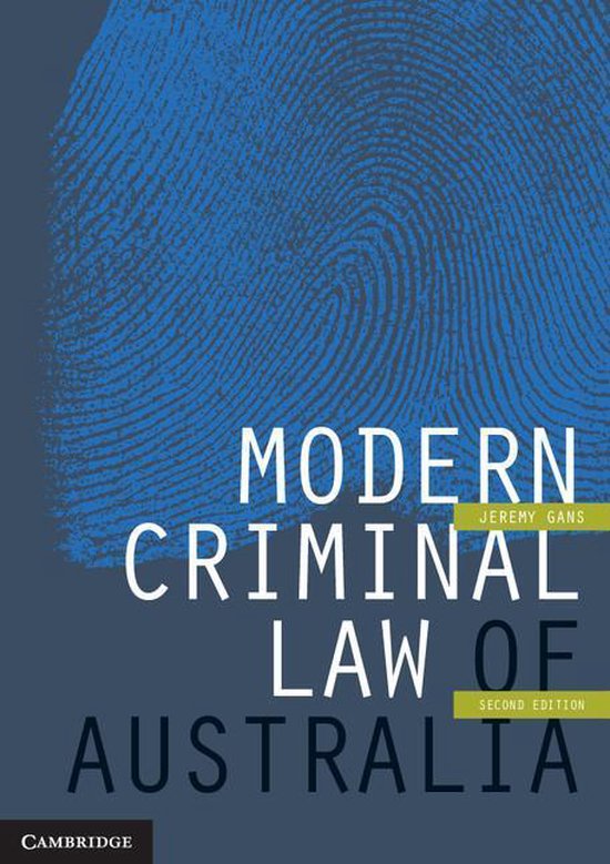 Modern Criminal Law of Australia - cover