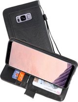 Zwart Luxe Portemonnee Hoesje voor Samsung Galaxy S8 Plus