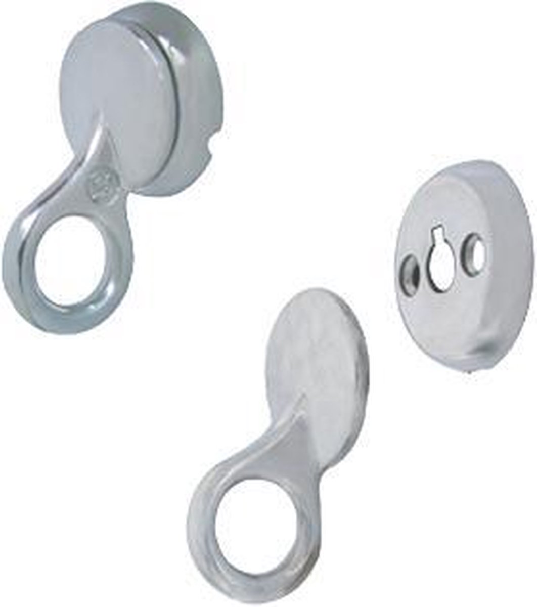 allpa RVS Fenderooghaakset, voor fenders van 100-250mm, set van 2x oog & 2x grondplaat