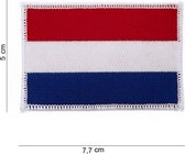 Embleem Patch Nederlandse vlag stof Holland