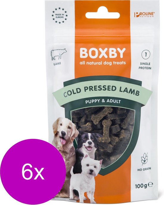 Proline Boxby Grain Free 100 g - Hondensnacks - 6 x Lam Hypo-Allergeen