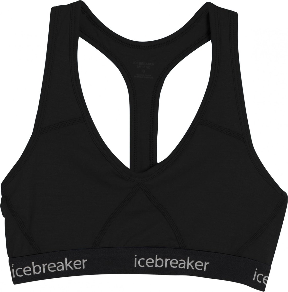 Icebreaker Sprite Racerback BH Dames, zwart Maat S