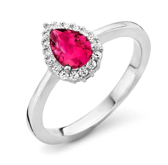 Orphelia ZR-7226 / RU / 54 Bague Argent Drop Rubis Couleur Zirconium