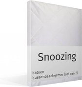Snoozing - Katoen - Kussenbeschermer - 60x70 cm - Wit