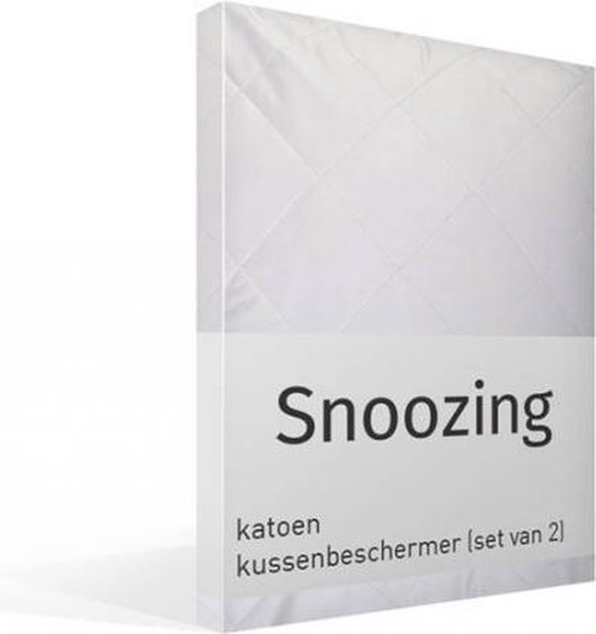 Foto: Snoozing katoen kussenbeschermer 60x70 cm wit