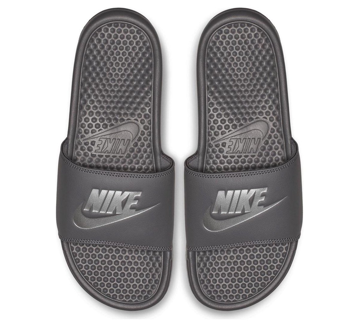 Nike Benassi JDI Slippers heren Slippers - Maat 42.5 - Mannen - grijs |  bol.com