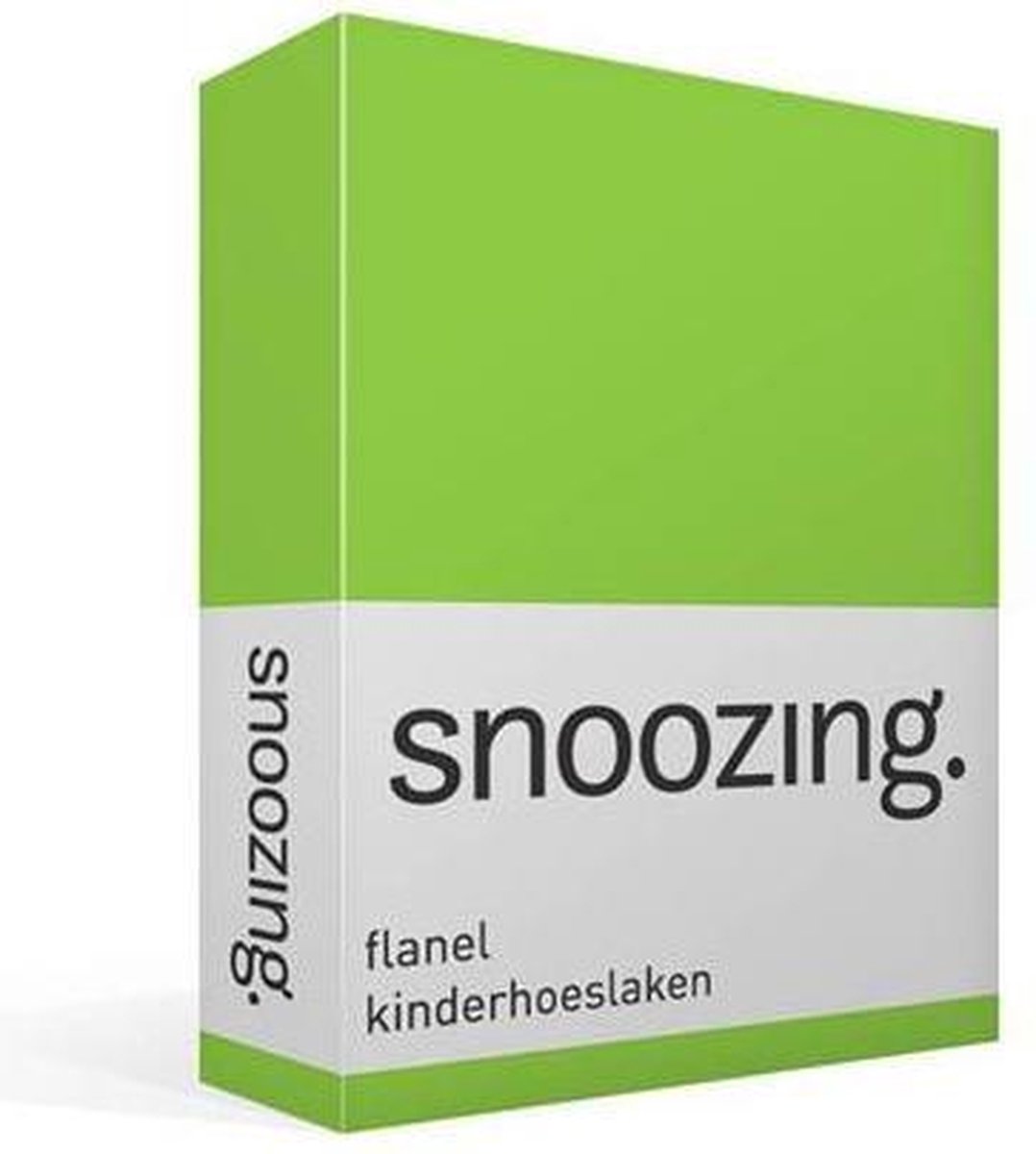 Snoozing - Flanel - Kinderhoeslaken -  Junior - 70x140/150 cm - Lime