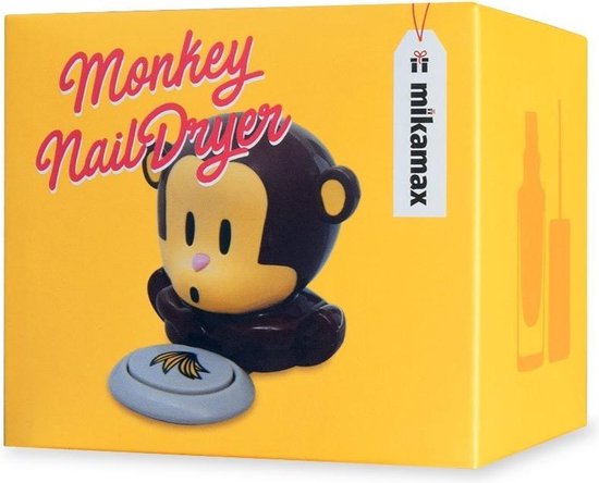 MikaMax Nageldroger Aapje - Compact - Gemakkelijk & Snel Droge Nagellak - Draadloos  - 9 x 8 x 7 cm - Mr. Monkey Nail Dryer