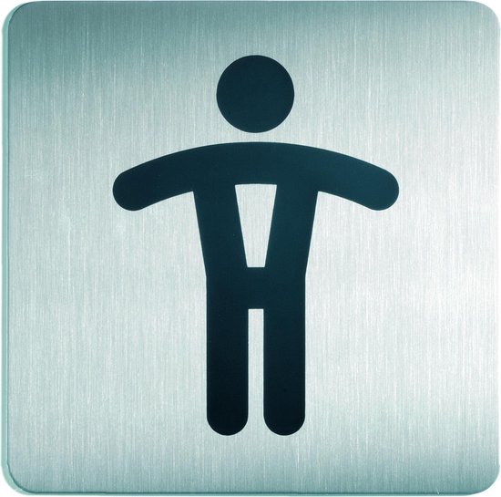 Infobord pictogram durable vierkant wc heren 150mm | 1 stuk