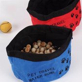 Pet Travel Water Bowl - Opvouwbare Voederbak voor Honden en Katten - Draagbare Canvas Voerbak - Waterproof Drinkbak