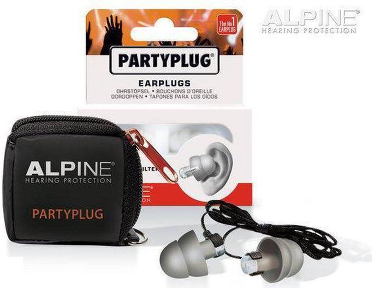 Alpine PartyPlug travelcase & draagkoordje - zwart | bol.com