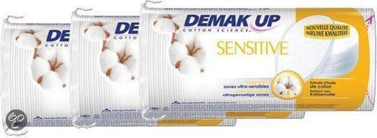 Goedkoopste Demak'Up Sensitive Silk - Wattenschijfjes - 3 x 48 stuks - Voordeelverpakkin