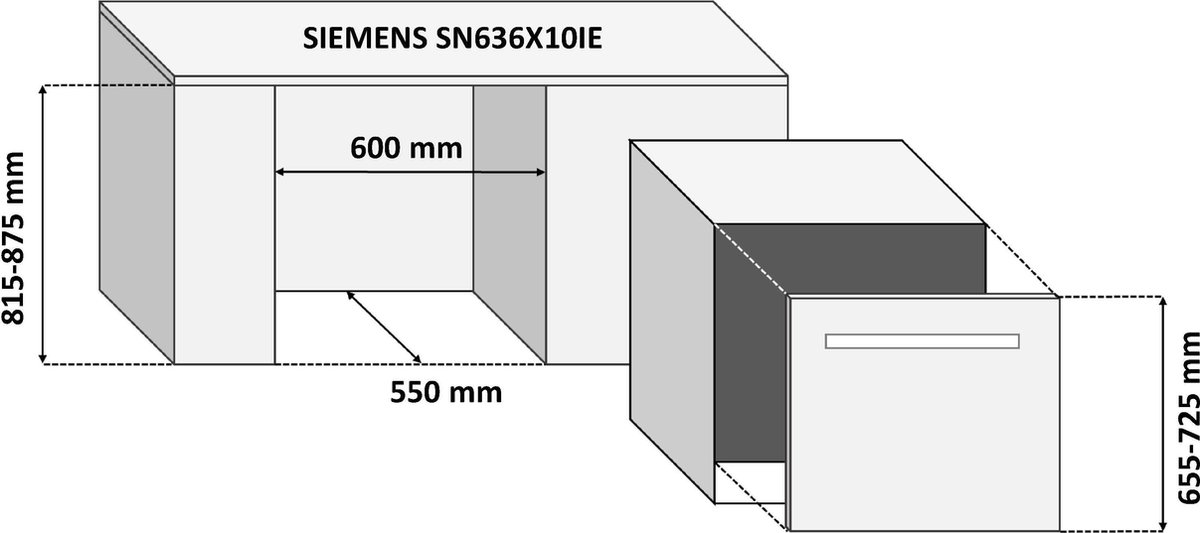 Siemens iQ300 SN636X10IE Vol.int, 7prog, SpeedM, 46dB, A++ | bol.com