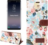 Samsung Galaxy Note 9 - Flip hoes, cover, case - PU Leder - TPU - Stof - Bloemen