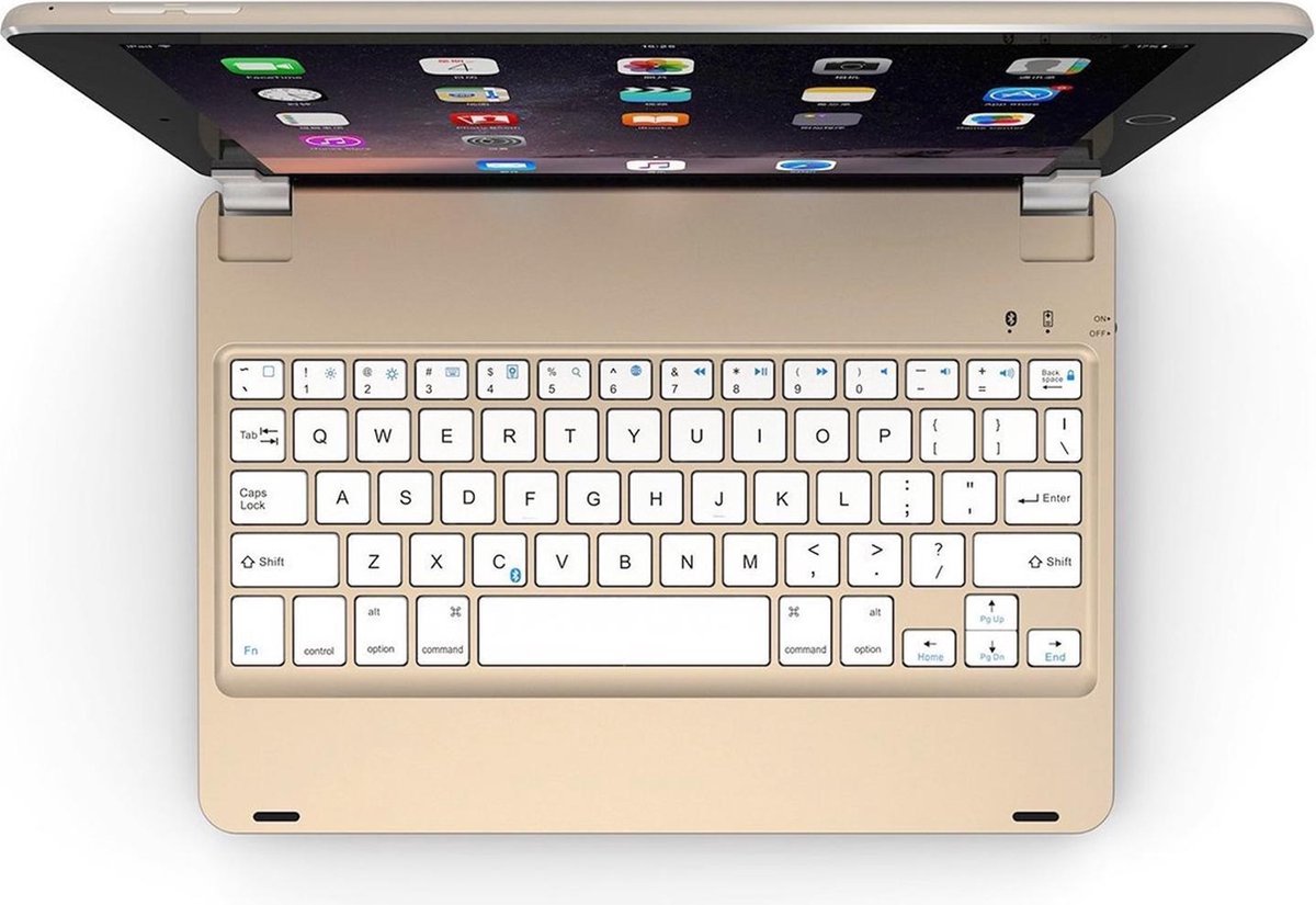 Apple iPad 9.7 (2017 / 2018) Toetsenbord Hoes Bluetooth Keyboard Case - Goud - van iCall - iCall