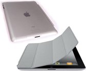 Smart Cover + Back Cover Transparant Grijs/Grey voor Apple iPad 2, 3, 4