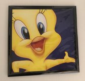 Klein Looney Tunes schilderijtje (23x23CM) - Tweety