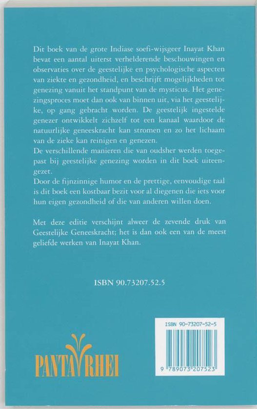 Geestelijke geneeskracht, Inayat Khan 9789073207523 Geestelijke geneeskracht, Inayat Khan 9789073207523