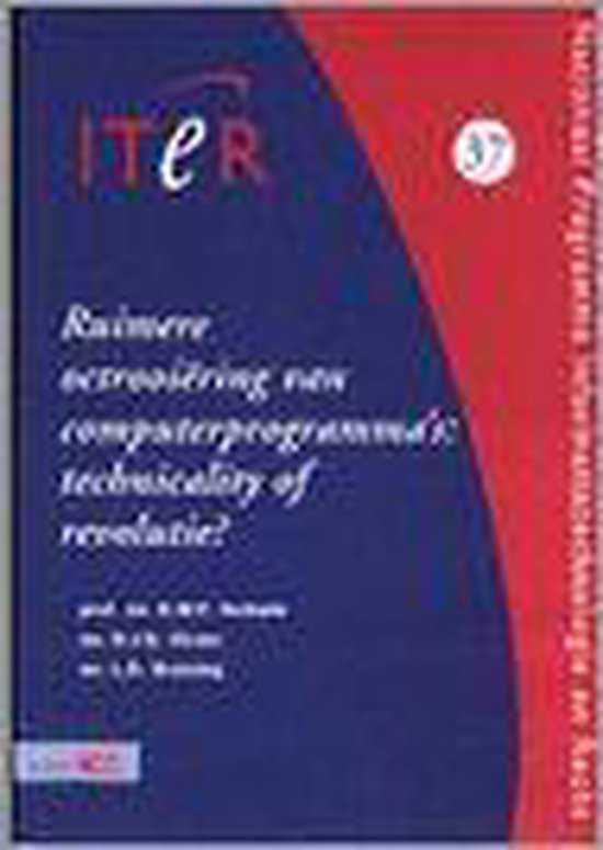 Boek cover Ruimere octrooiering van computerprogrammas van D.W.F. Verkade