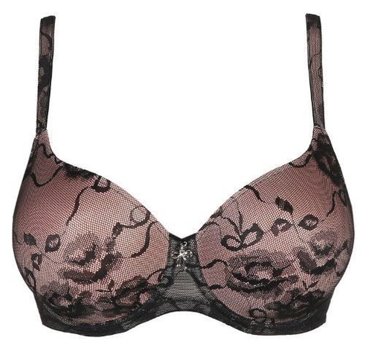 Hunkemöller voorgevormde beugelbh Marine zwart | wehkamp