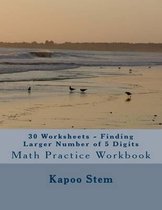 30 Worksheets - Finding Larger Number of 5 Digits