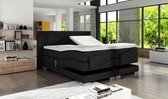 Boxspring Electric - 200x210 - 9 zones - Surmatelas mousse froide - Tissu Noir