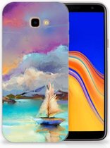 Geschikt voor Samsung Galaxy J4 Plus (2018) TPU Siliconen Hoesje Boat