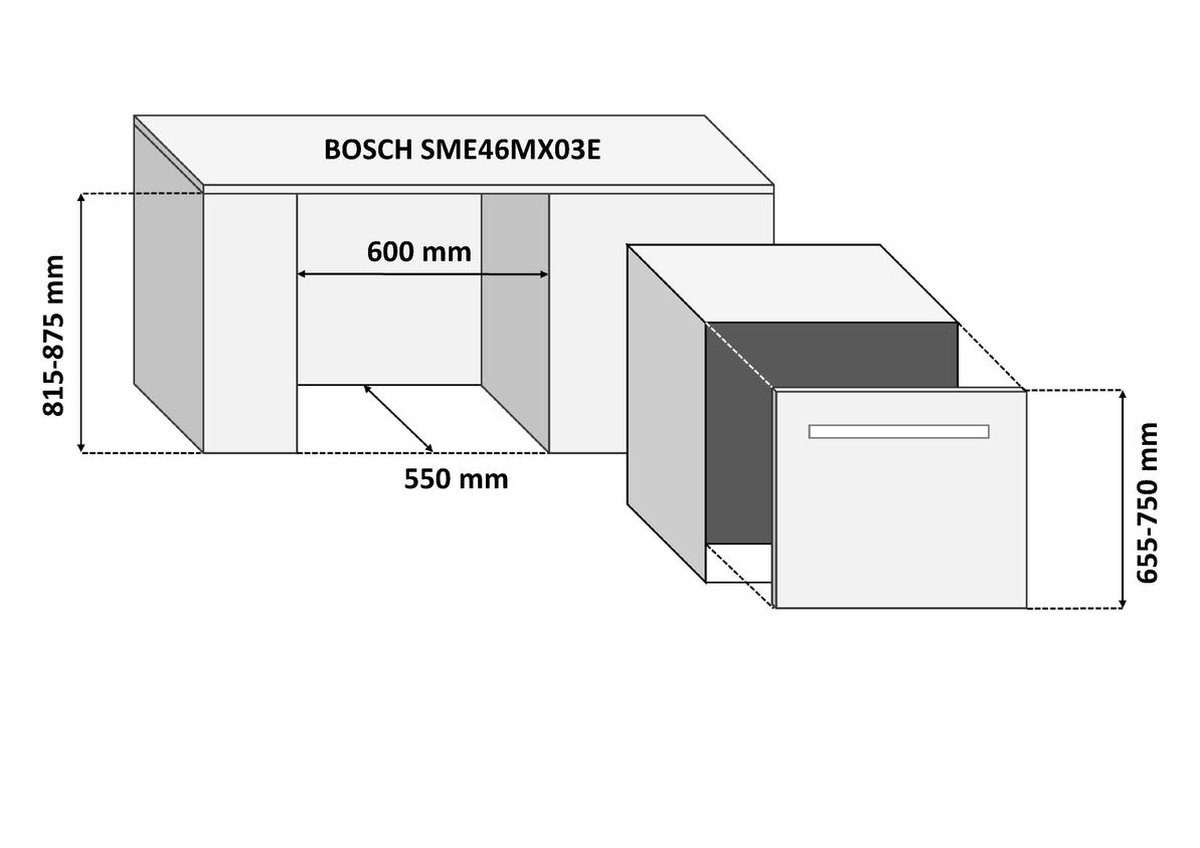 Bosch SME46MX03E Serie 6 - Inbouw Vaatwasser - SuperSilence | bol.com