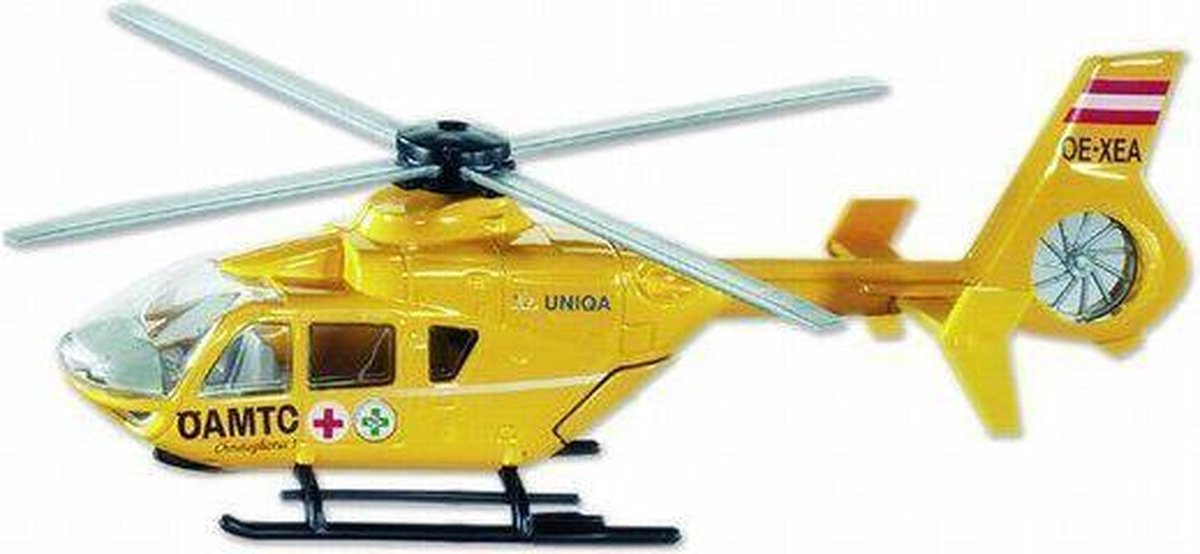 Siku 253903802, ÖAMTC-helikopter Oostenrijk, 1:55, metaal/kunststof, geel, beweegbare rotors
