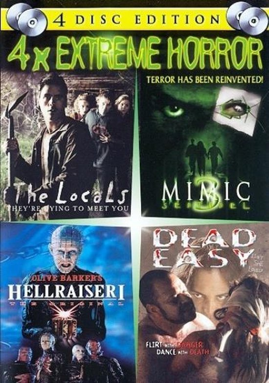 4-disc editie met 4x extreme horror: The Locals, Mimic, Hellraiser en Dead Easy.