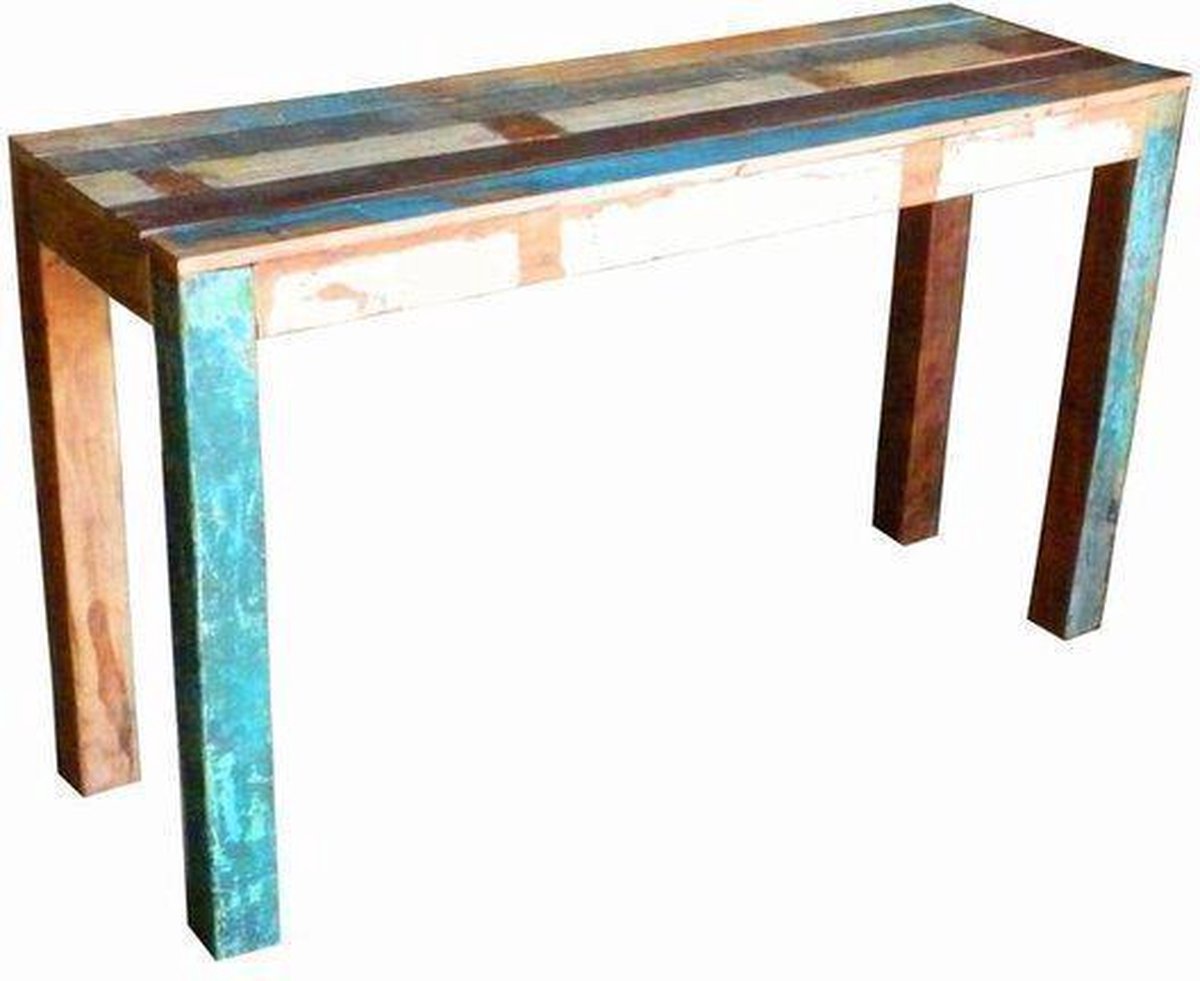 Otentic Sidetable Wandtafel / Side table 148 x 48 x 88 cm - Sloophout