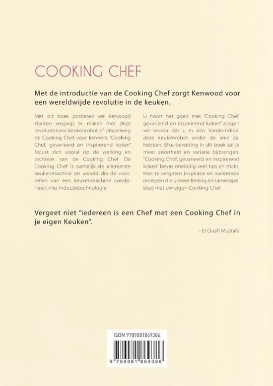 Cooking chef, Mustafa El Ouafi | 9789081869386 | Boeken | bol.com