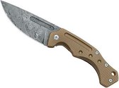 Fox Knives Desertfox Damascus Folder Titanium Bronze Handle
