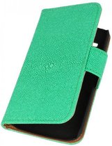 Devil Booktype Wallet Case Hoesjes voor Galaxy Core i8260 Groen