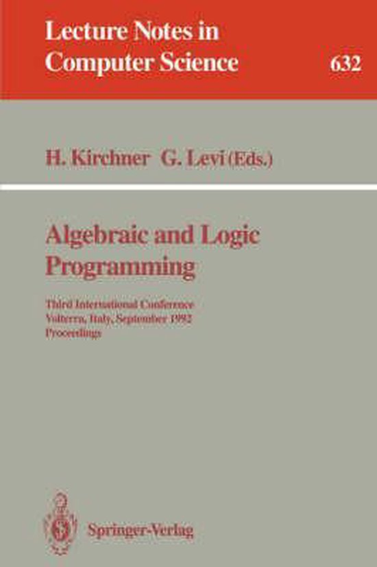 Algebraic Programming Algebraic and Logic Programming | 9783540558736 | Helene Kirchner ...