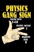 Physics Gang Sign Lorentz Force F=IxB Electric Current I Magnetic Field B