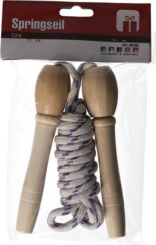 Springtouw Springtouw Paars 240 cm met houten handvatten - Buitenspeelgoed ...