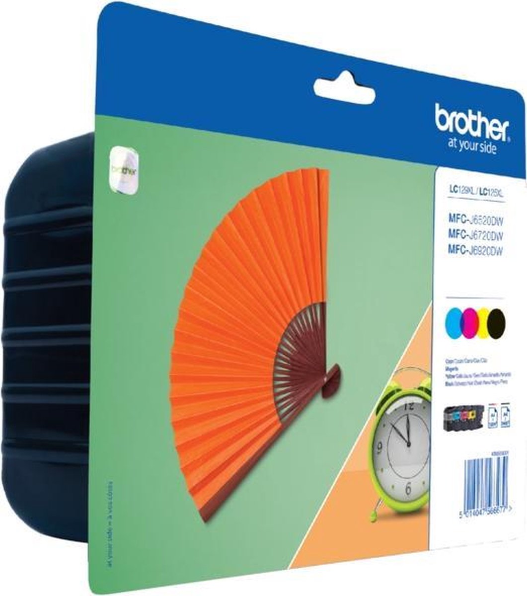 Inkcartridge brother lc-129xl zwart 3 kleuren
