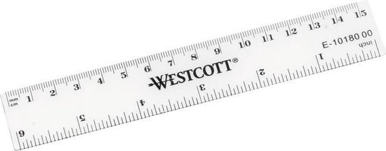 Liniaal Westcott 30cm hout zonder metaalinleg | bol.com