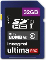 Integral 32GB SDHC UltimaPro 32GB SDHC UHS-I Class 10 flashgeheugen