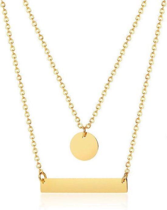 Aurélia Ketting Dames - Halsketting met Steenje - Collier 44 cm - Verstelbaar