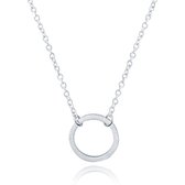 Hippe dames ketting Circle Zilverkleurig