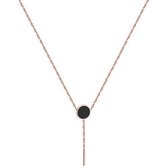 Collier Cilla Jewels pour femme Acier inoxydable Plaqué Or Rose Circle Bar