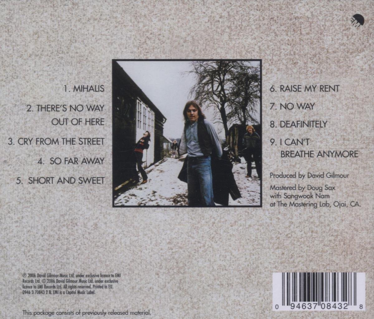 David Gilmour, David Gilmour CD (album) Muziek bol