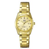 Goudkleurige dames horloge met datumaanduiding-QZ13J010Y