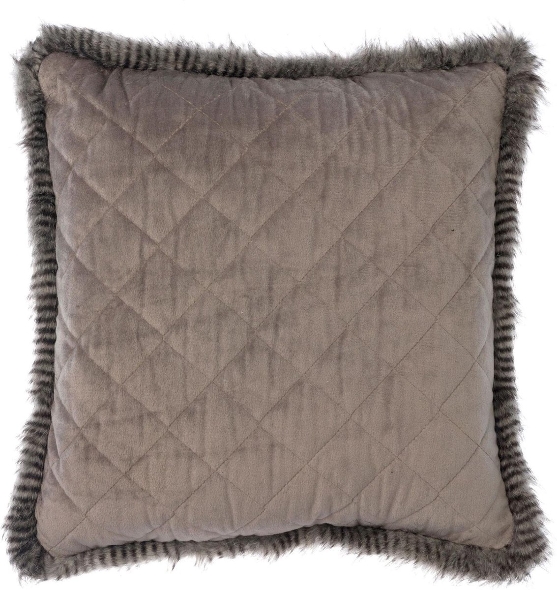 Dutch Decor Kussenhoes Grizzly 45x45 Cm Antraciet