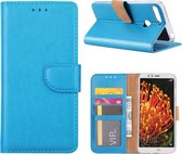 Xssive Hoesje voor Huawei Y6 2018 - Book Case - geschikt voor 3 pasjes - Turquoise